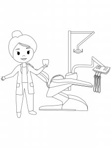 Dentist coloring page 17 - Free printable