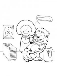 Dentist coloring page 2 - Free printable