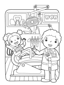 Dentist coloring page 20 - Free printable