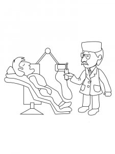 Dentist coloring page 8 - Free printable