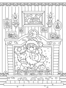 Fireplace coloring page 18 - Free printable