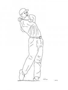 Golf coloring page 11 - Free printable