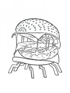 Hamburger coloring page 11 - Free printable
