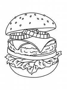Hamburger coloring page 21 - Free printable