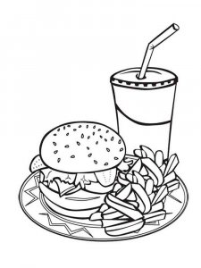 Hamburger coloring page 3 - Free printable