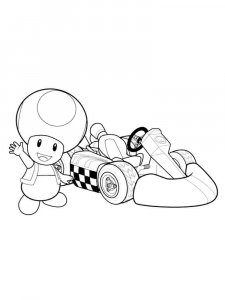 Mario Kart coloring page 7 - Free printable