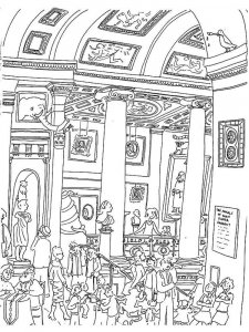 Museum coloring page 3 - Free printable