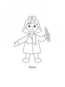 Nurse coloring page 20 - Free printable
