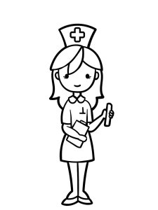 Nurse coloring page 25 - Free printable
