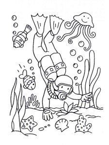 Scuba Diving coloring page 18 - Free printable