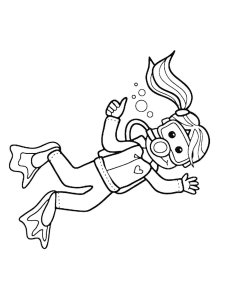 Scuba Diving coloring page 19 - Free printable