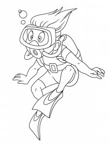 Scuba Diving coloring page 21 - Free printable