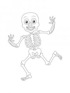 Skeleton coloring page 1 - Free printable
