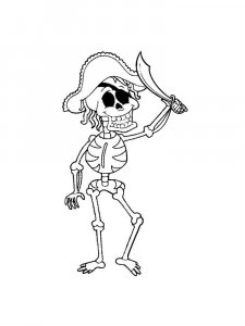 Skeleton coloring page 10 - Free printable
