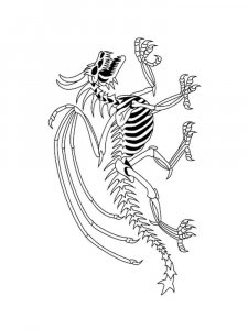 Skeleton coloring page 14 - Free printable