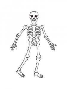 Skeleton coloring page 2 - Free printable