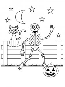 Skeleton coloring page 6 - Free printable