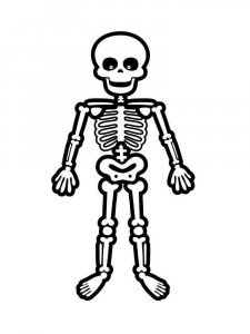 Skeleton coloring page 8 - Free printable