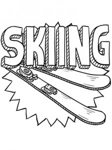 Skiing coloring page 10 - Free printable