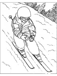 Skiing coloring page 11 - Free printable