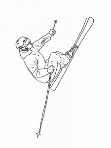 Skiing coloring page 12 - Free printable