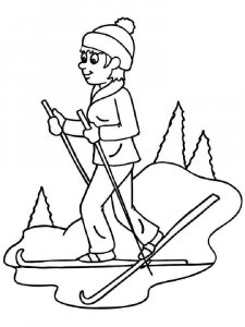Skiing coloring page 17 - Free printable