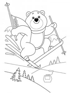 Skiing coloring page 18 - Free printable