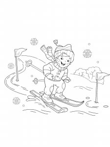 Skiing coloring page 20 - Free printable