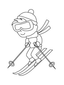 Skiing coloring page 21 - Free printable