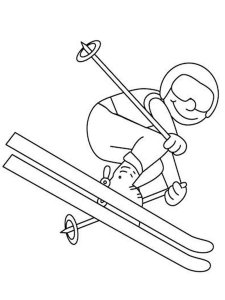 Skiing coloring page 22 - Free printable