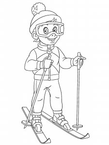 Skiing coloring page 23 - Free printable