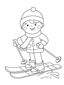 Skiing coloring page 24 - Free printable