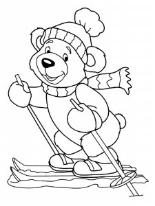 Skiing coloring page 25 - Free printable