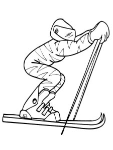 Skiing coloring page 27 - Free printable