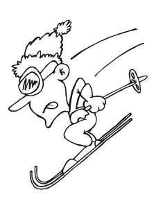 Skiing coloring page 28 - Free printable