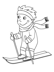 Skiing coloring page 29 - Free printable