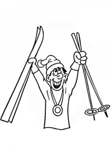 Skiing coloring page 7 - Free printable
