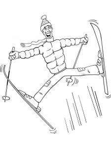 Skiing coloring page 8 - Free printable