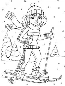 Skiing coloring page 9 - Free printable