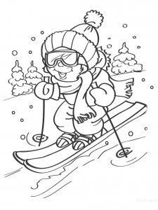 Skiing coloring page 30 - Free printable