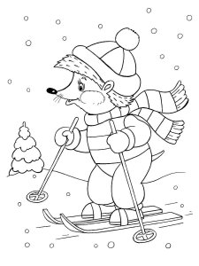 Skiing coloring page 40 - Free printable
