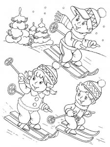 Skiing coloring page 44 - Free printable