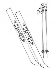 Skiing coloring page 46 - Free printable