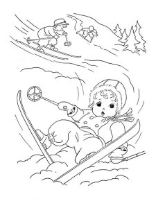 Skiing coloring page 47 - Free printable
