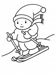 Skiing coloring page 34 - Free printable