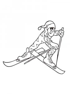 Skiing coloring page 35 - Free printable