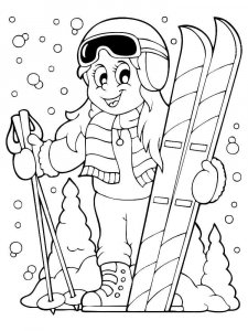 Skiing coloring page 36 - Free printable