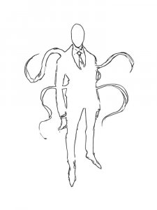 Slender Man coloring page 11 - Free printable