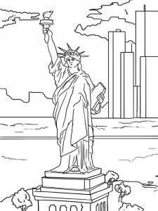 Statue of Liberty coloring page 4 - Free printable