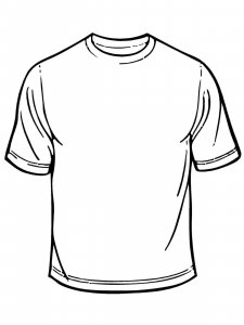 T-shirt coloring page 28 - Free printable